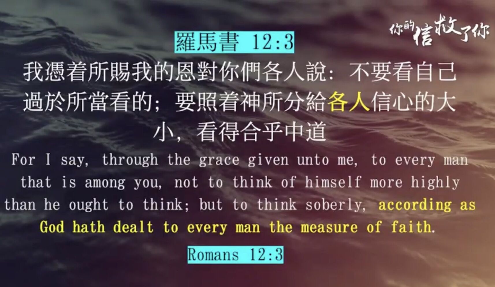 你的信救了你