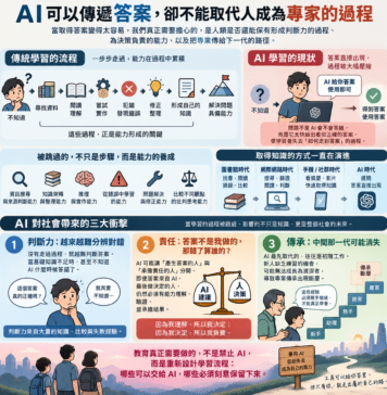 AI真正影響的是我們的判斷力、責任與傳承能力 AI阻斷人類成為專家的過程